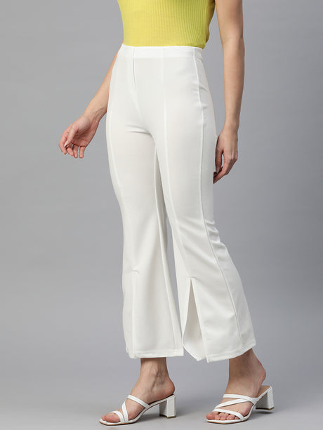 Flared High-Rise Trousers