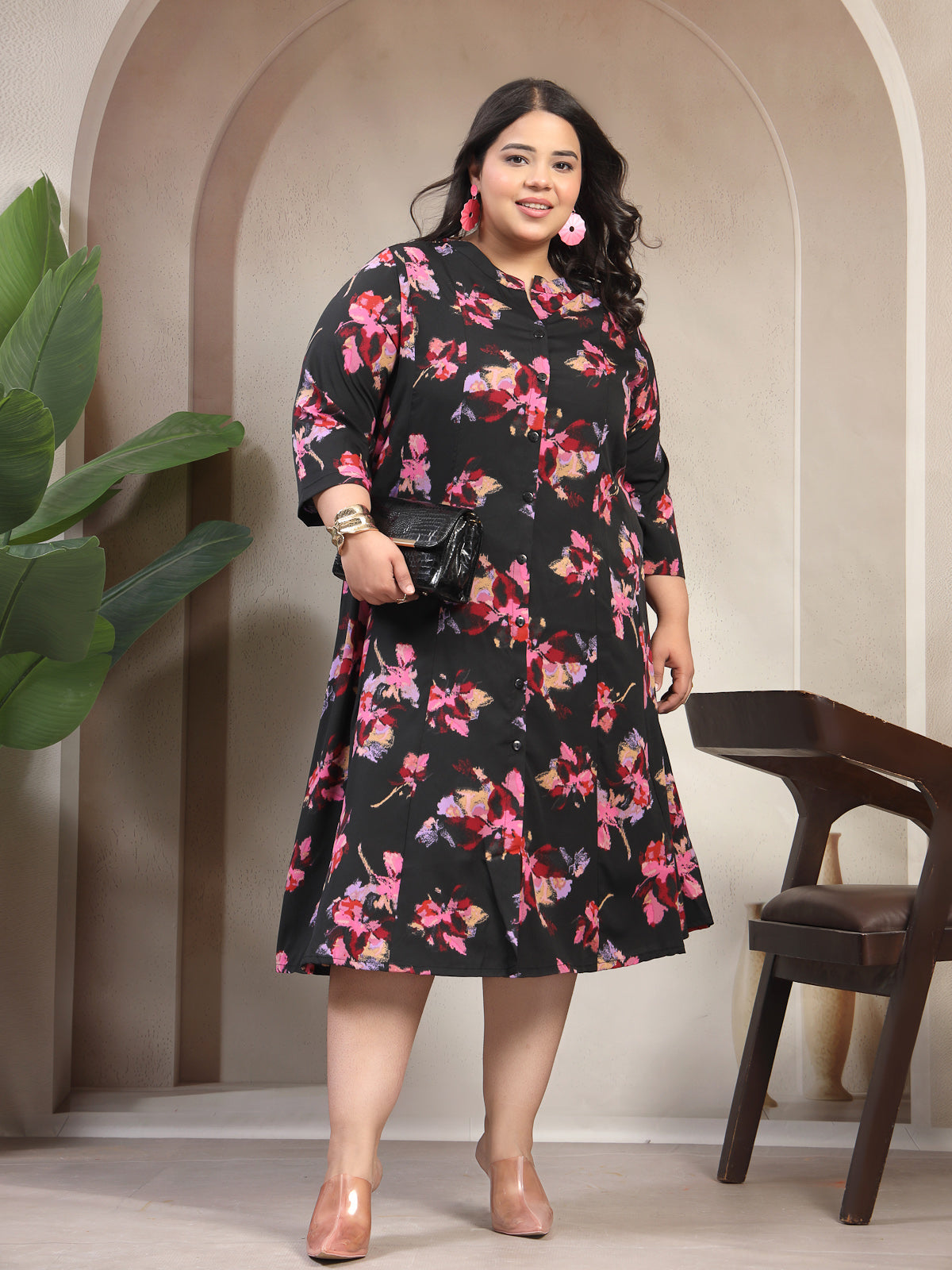 navy blue dress for baby girl Plus Size Floral A line Dress navy blue dress for baby girl Plus Size Floral A line Dress