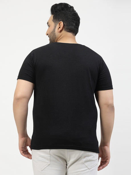 Plus Size Round Neck Short Sleeves Cotton T-shirt
