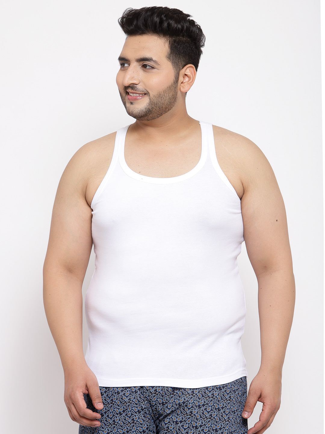 Inner Wear White Sleeveless Vest Mens RP Collections® Mens Extra