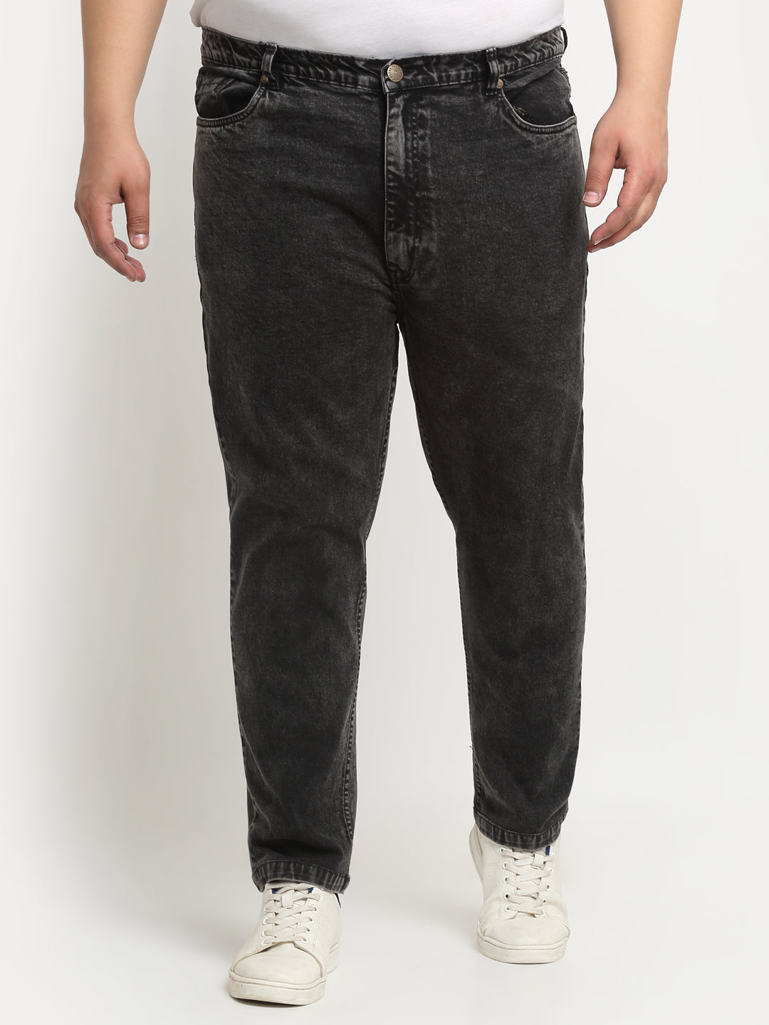 Plus Size Men Comfort Stretchable Cotton Jeans - Main Image