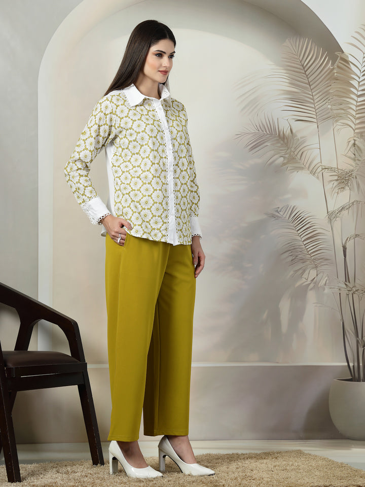 Pure Cotton Shirt With Trousers Co-Ords