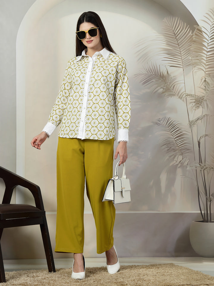 Pure Cotton Shirt With Trousers Co-Ords