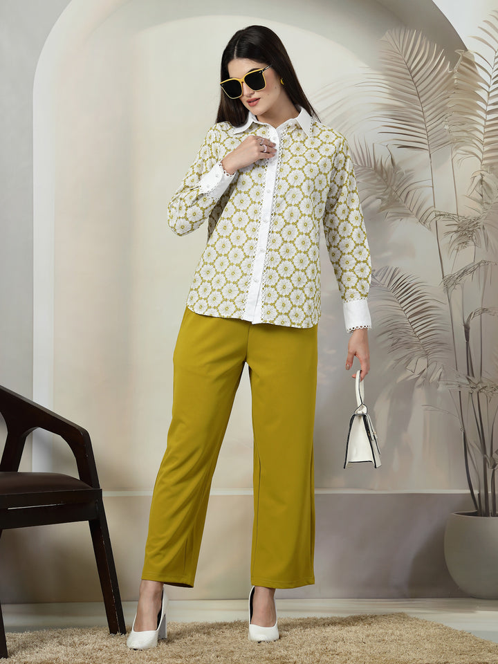 Pure Cotton Shirt With Trousers Co-Ords