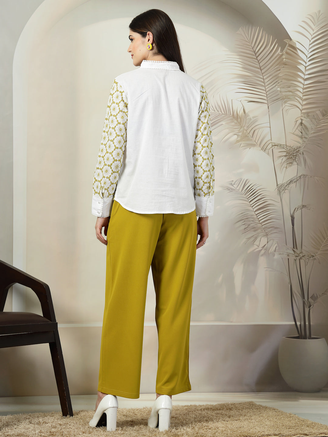 Printed Pure Cotton Top With Trouser Co-Ords