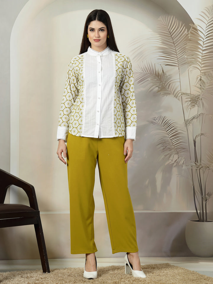 Printed Pure Cotton Top With Trouser Co-Ords