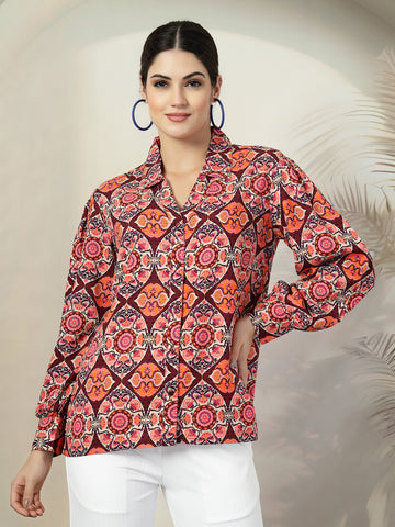 Women Standard Floral Opaque Printed Casual Shirt