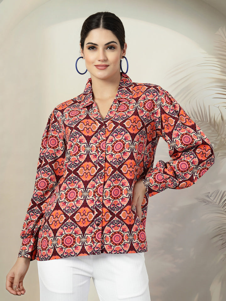 Women Standard Floral Opaque Printed Casual Shirt