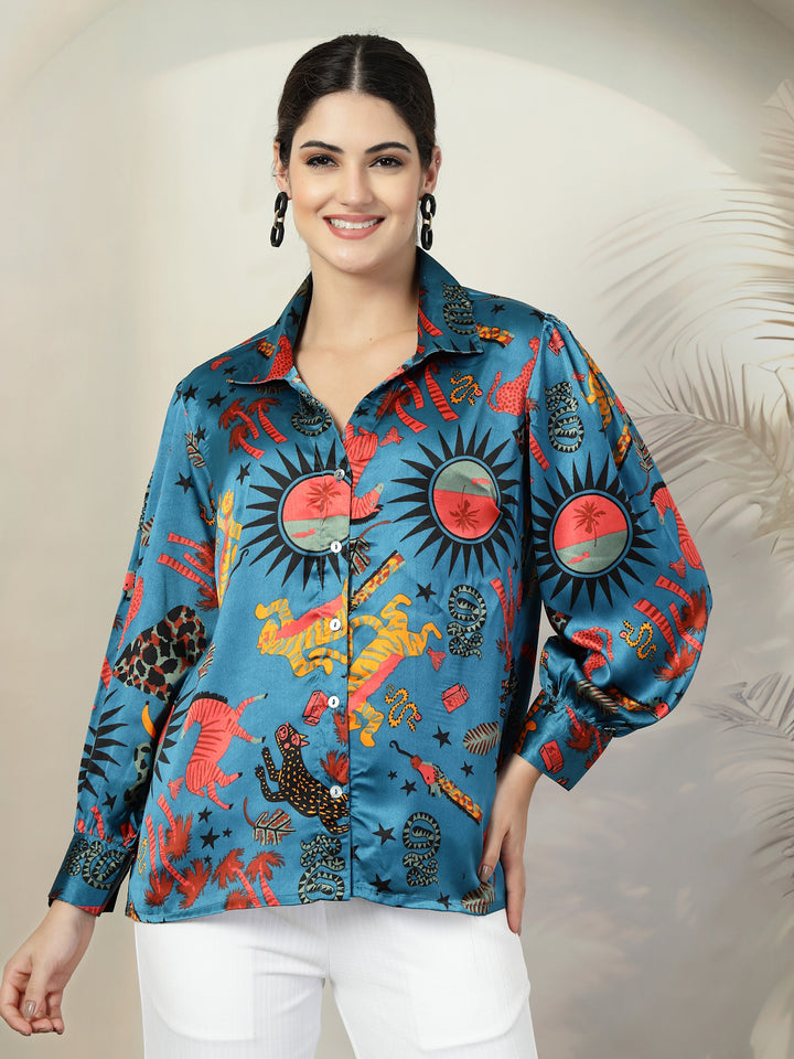 Women Standard Floral Opaque Printed Casual Shirt