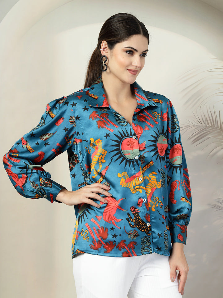 Women Standard Floral Opaque Printed Casual Shirt