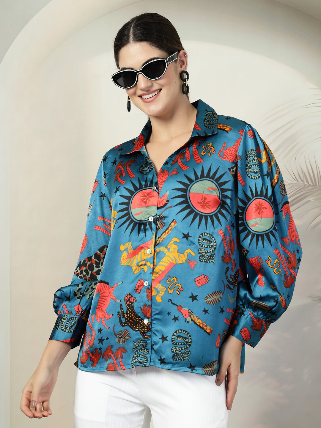 Women Standard Floral Opaque Printed Casual Shirt