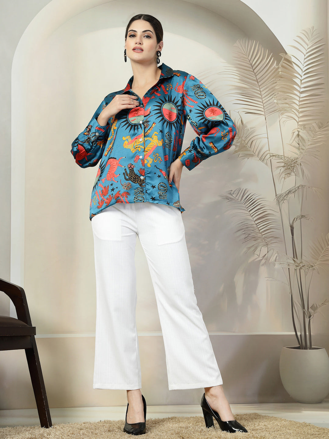 Women Standard Floral Opaque Printed Casual Shirt