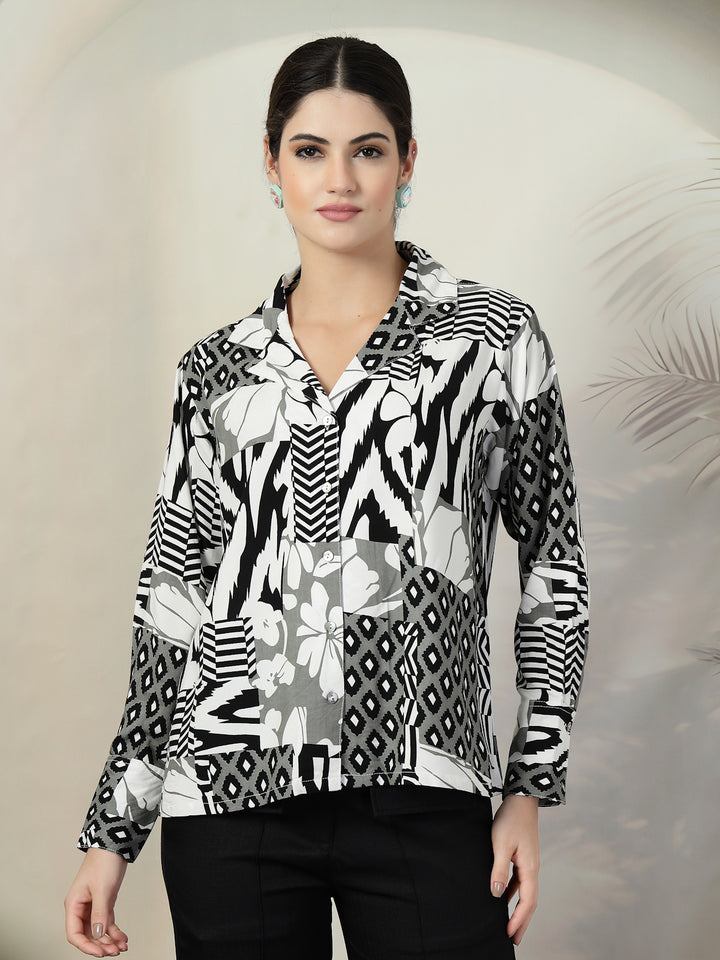 Women Standard Floral Opaque Printed Casual Shirt