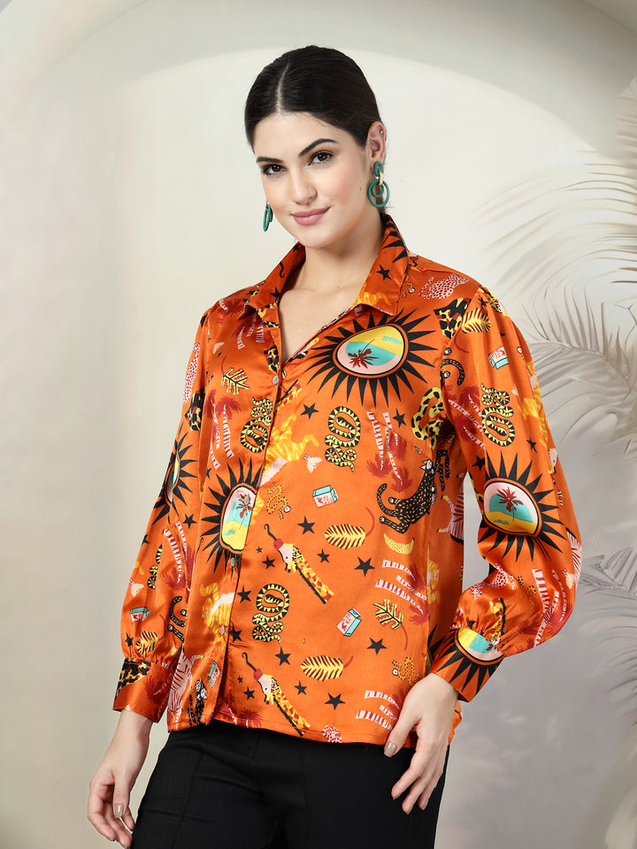 Women Standard Floral Opaque Printed Casual Shirt