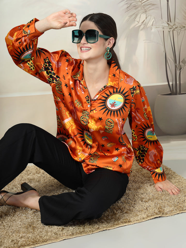 Women Standard Floral Opaque Printed Casual Shirt