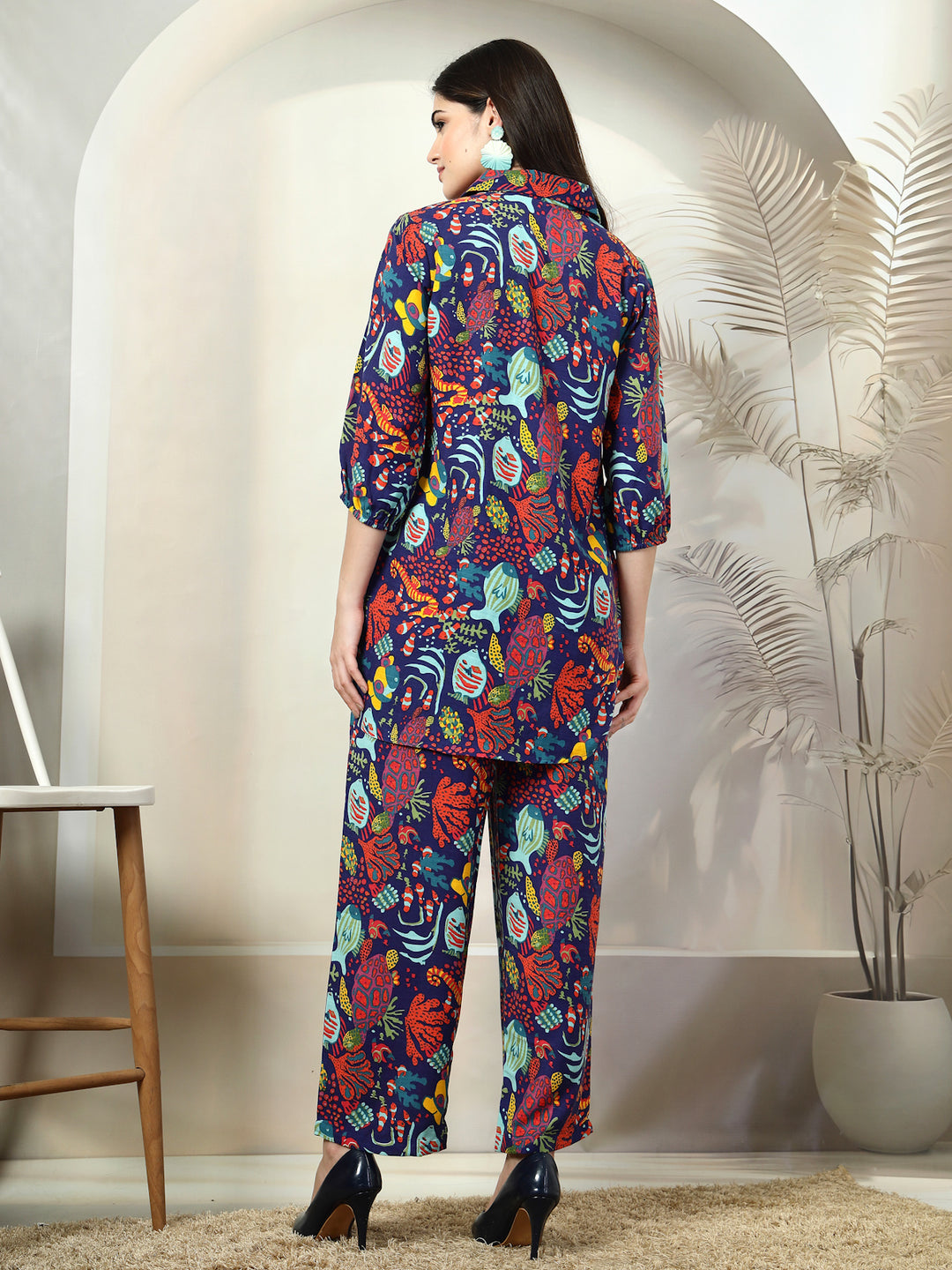 Printed Pure Cotton Tunic & Trouser Co-Ords