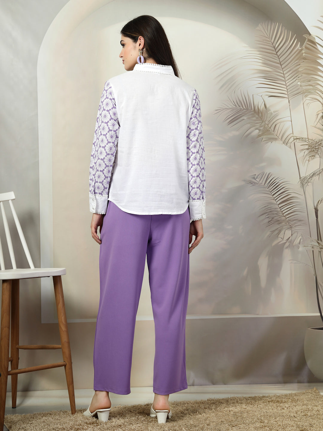 Embroidered Top With Trousers Co-Ords