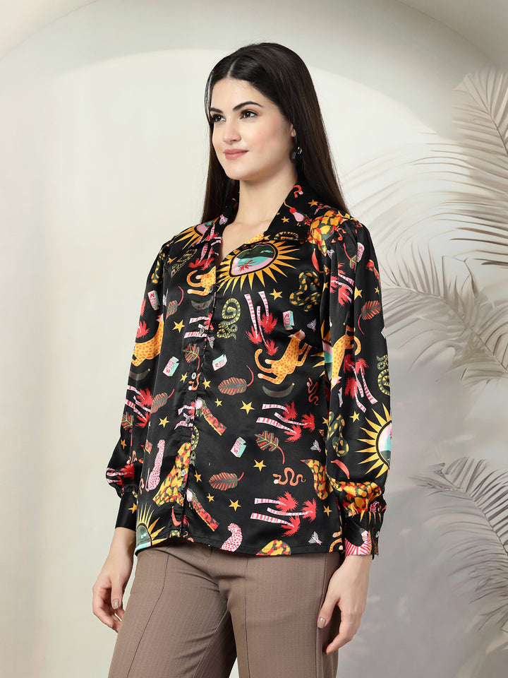 Women Standard Floral Opaque Printed Casual Shirt