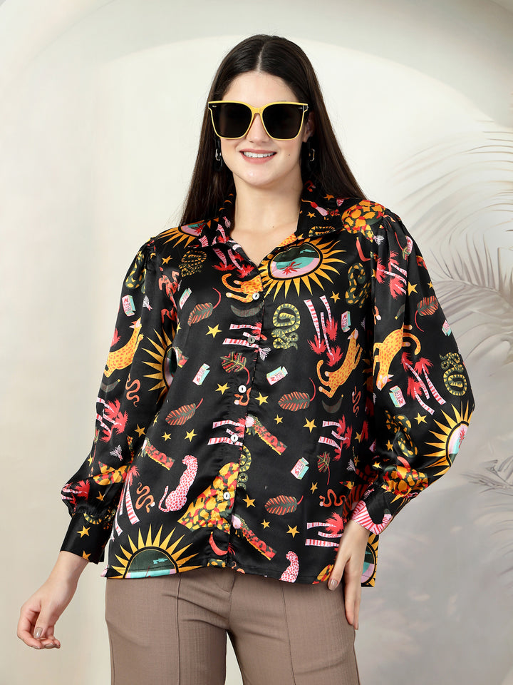 Women Standard Floral Opaque Printed Casual Shirt