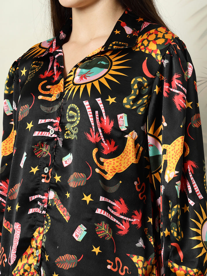 Women Standard Floral Opaque Printed Casual Shirt