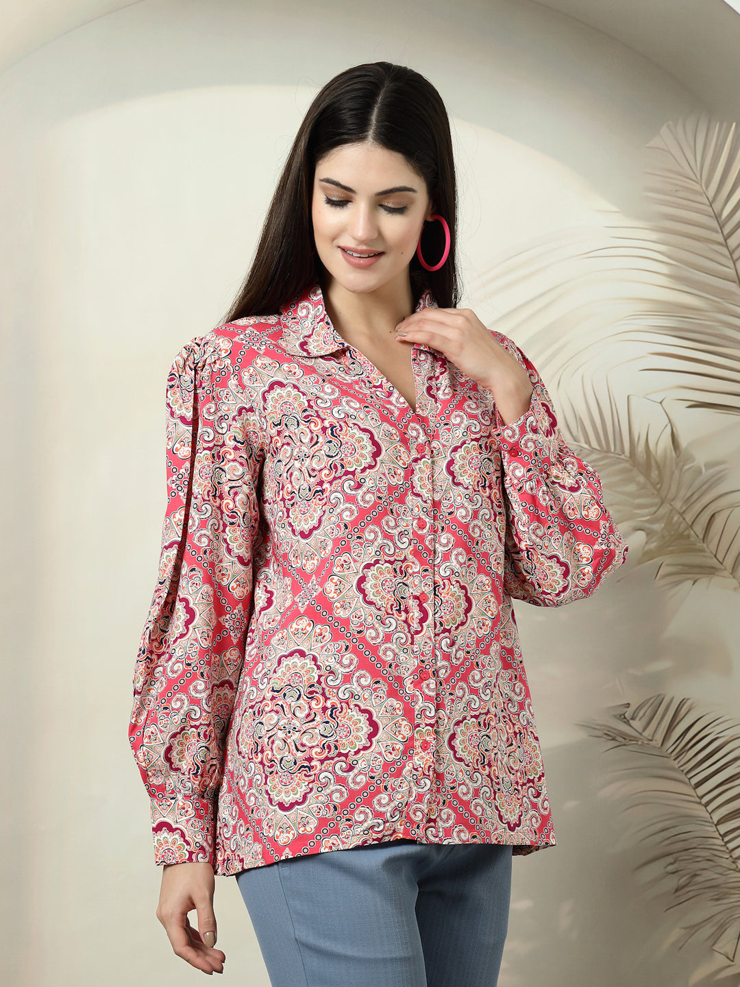 Women Standard Floral Opaque Printed Casual Shirt