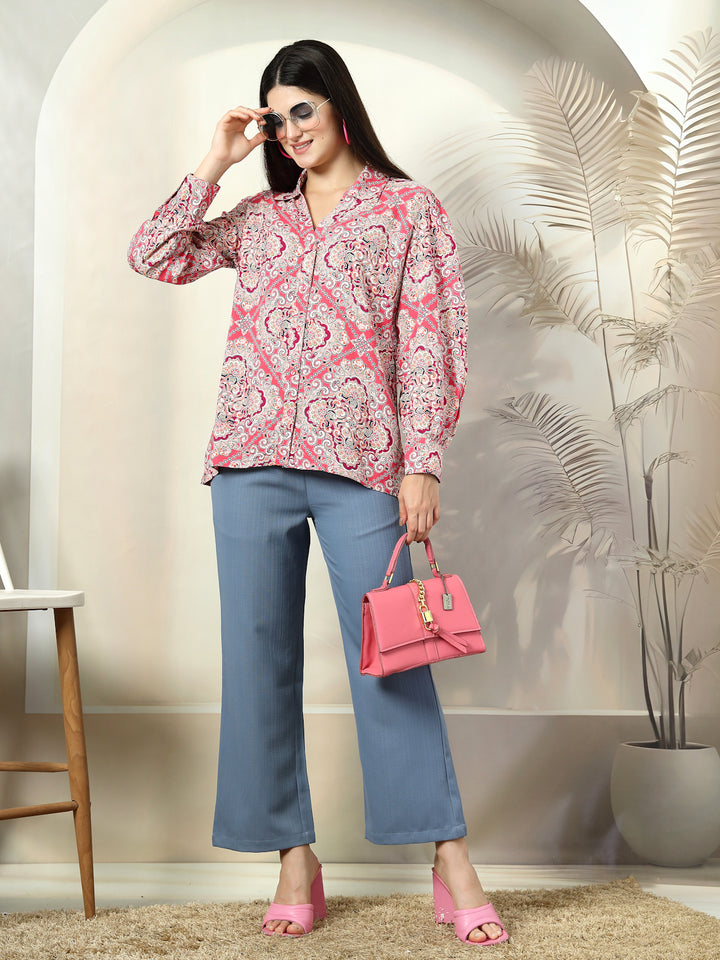 Women Standard Floral Opaque Printed Casual Shirt