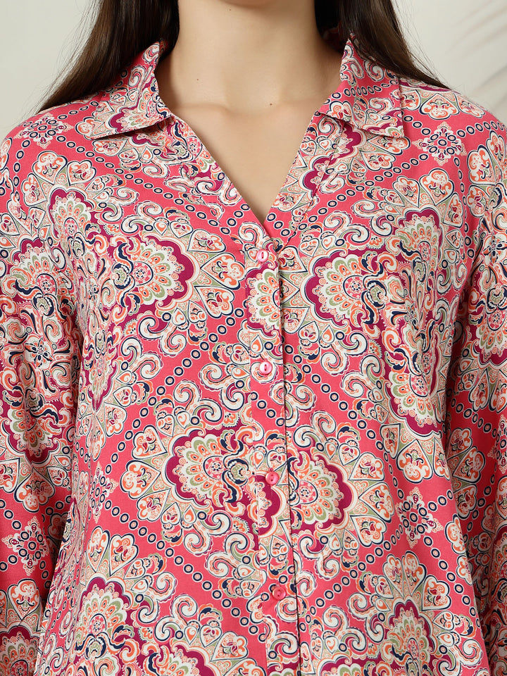 Women Standard Floral Opaque Printed Casual Shirt