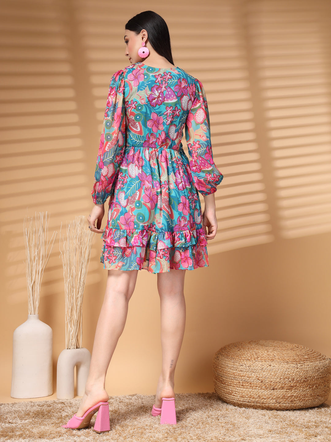 Floral Print A-Line Dress