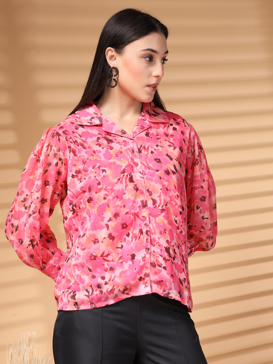 Women Standard Floral Opaque Printed Casual Shirt