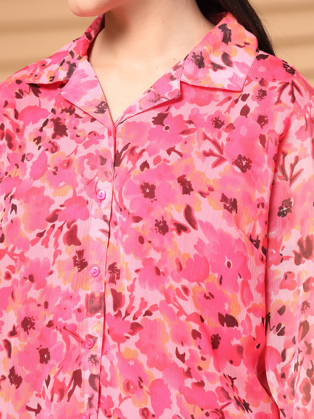 Women Standard Floral Opaque Printed Casual Shirt