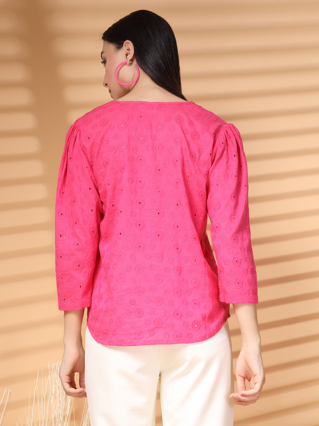 Pink regular top Solid