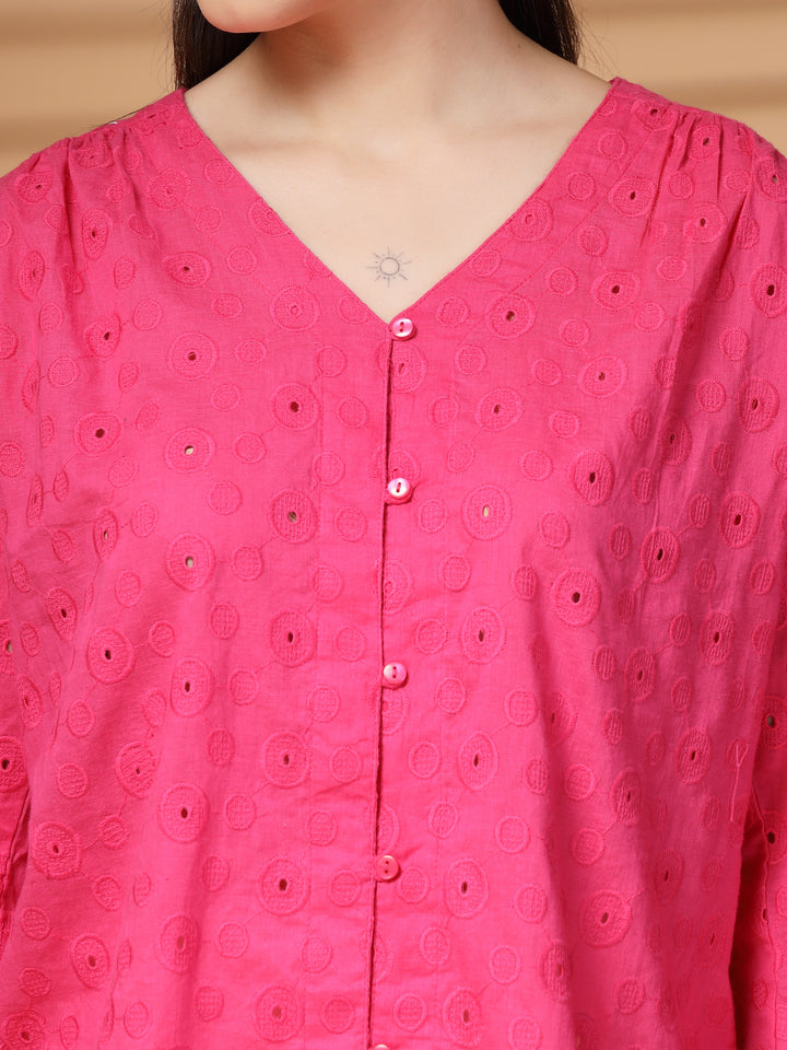 Pink regular top Solid