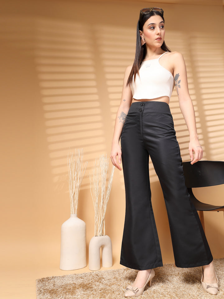 Women Solid Loose Fit Trousers