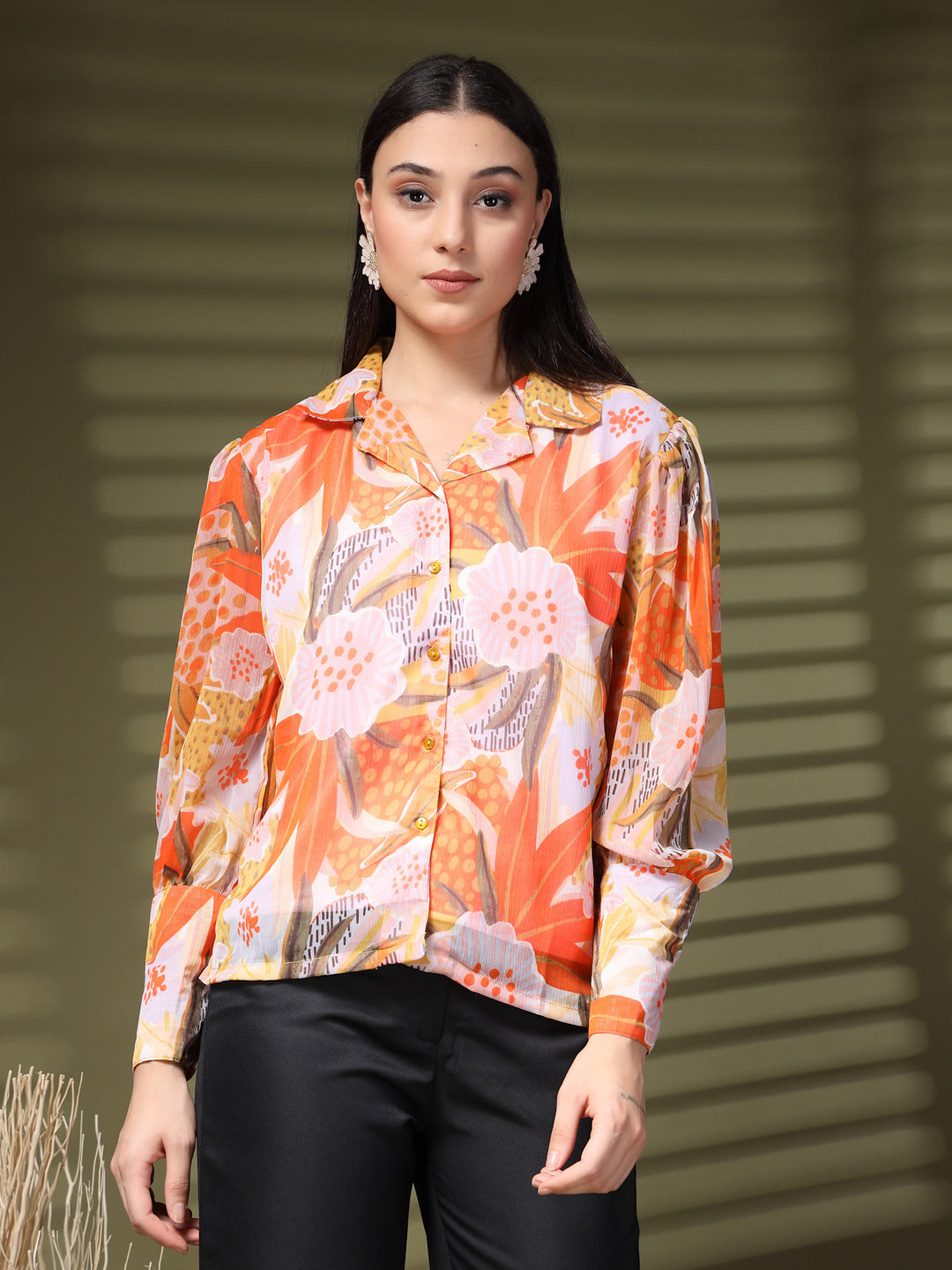 Women Standard Floral Opaque Printed Casual Shirt