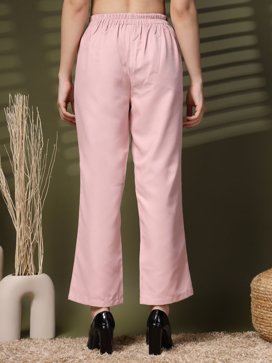 Women Solid Loose Fit Trousers