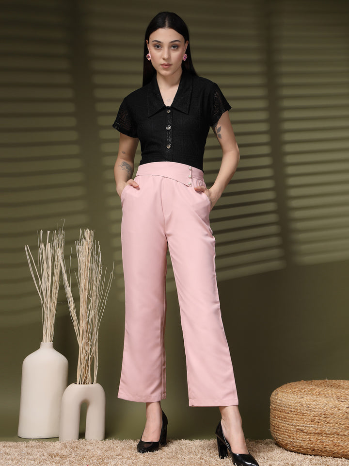 Women Solid Loose Fit Trousers