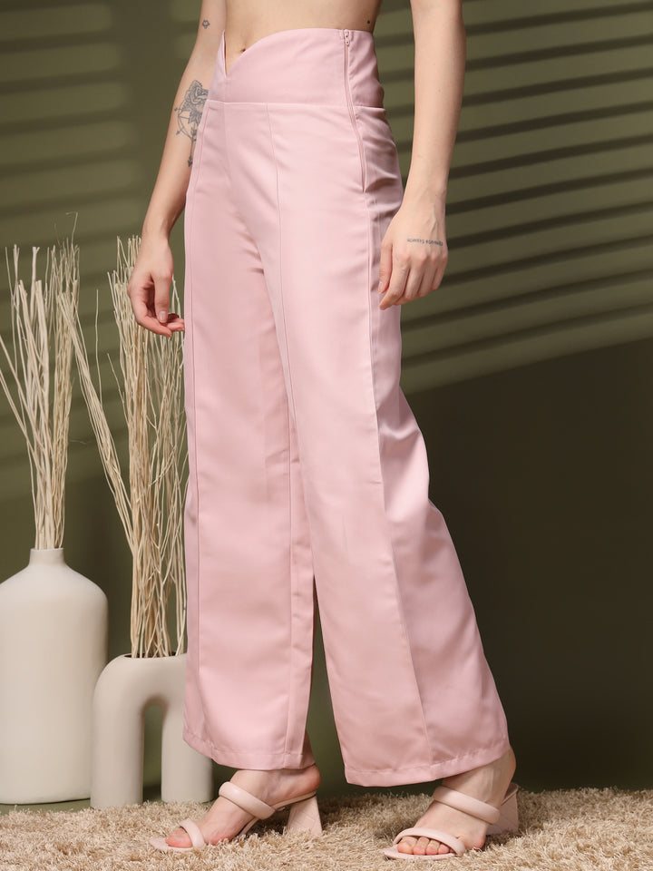 Women Loose Fit High-Rise Trousers