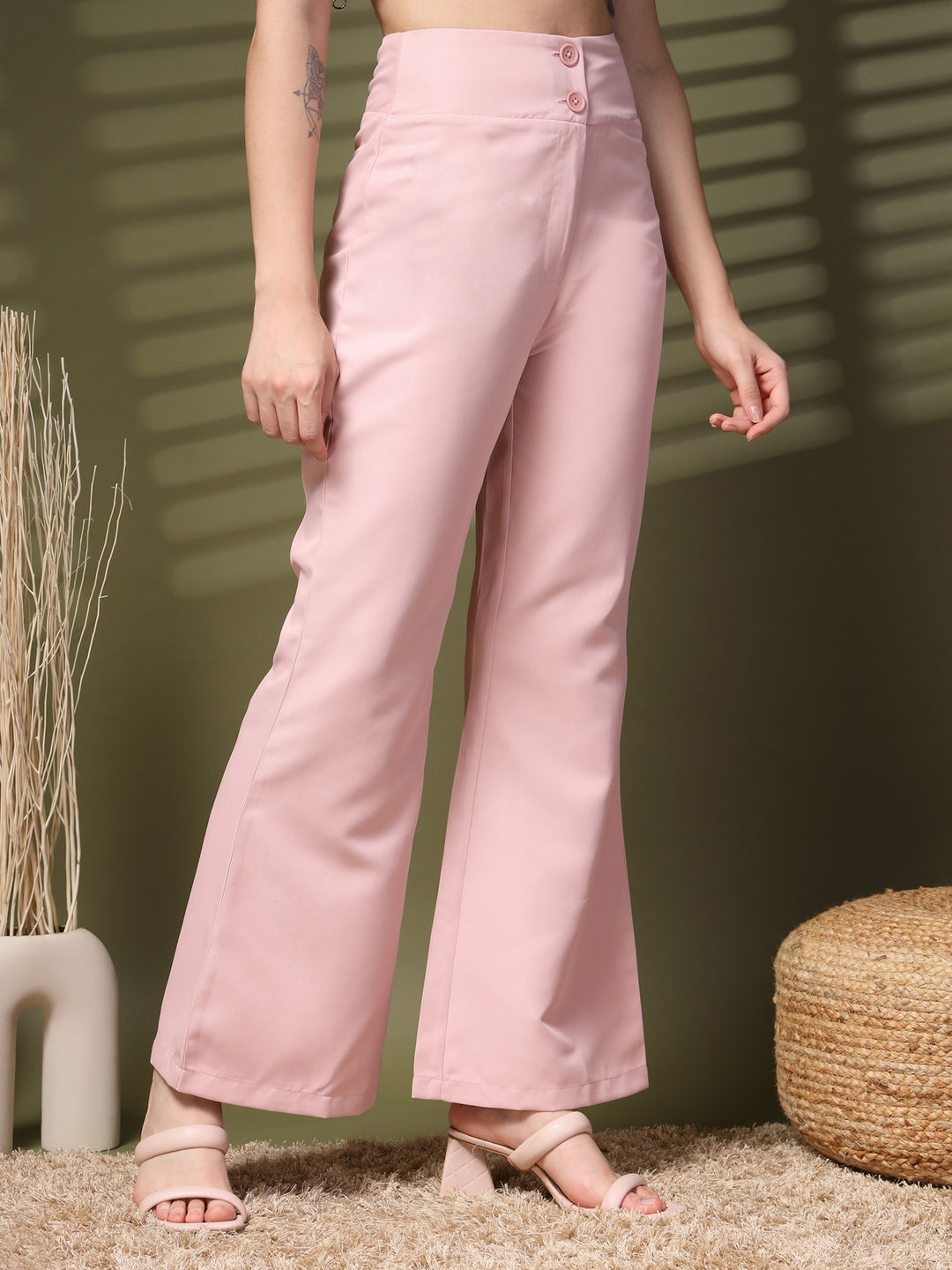 Women Slim Fit Bootcut Trousers