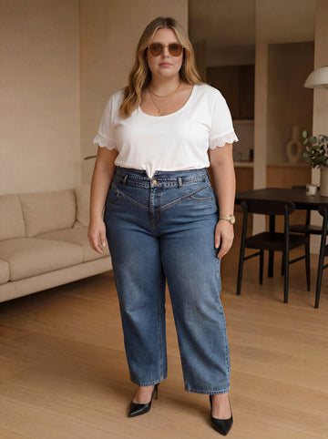 Plus Size Women Regular Fit High-Rise Stretchable Jeans