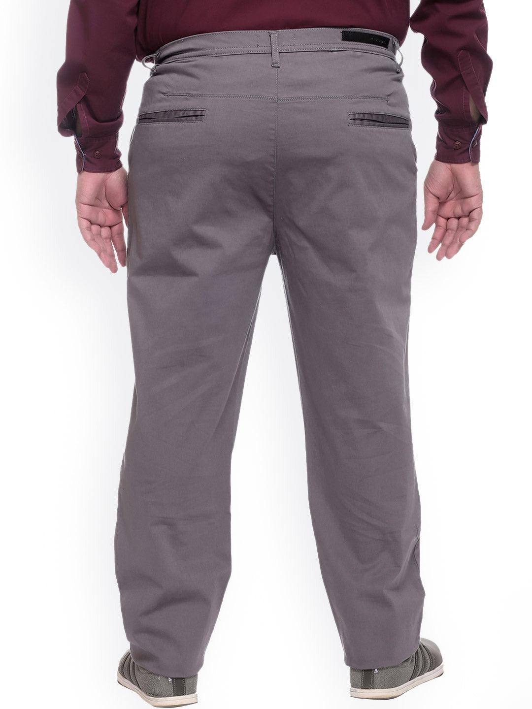 Grey Smart Fit Trousers