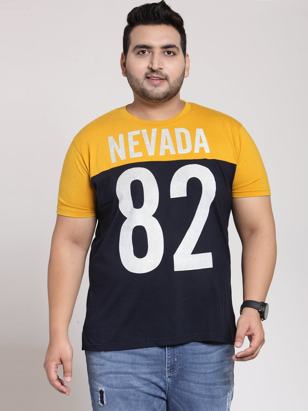 Navy blue outlet orange t shirt