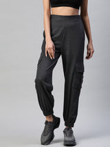 Women Charcoal Solid Joggers