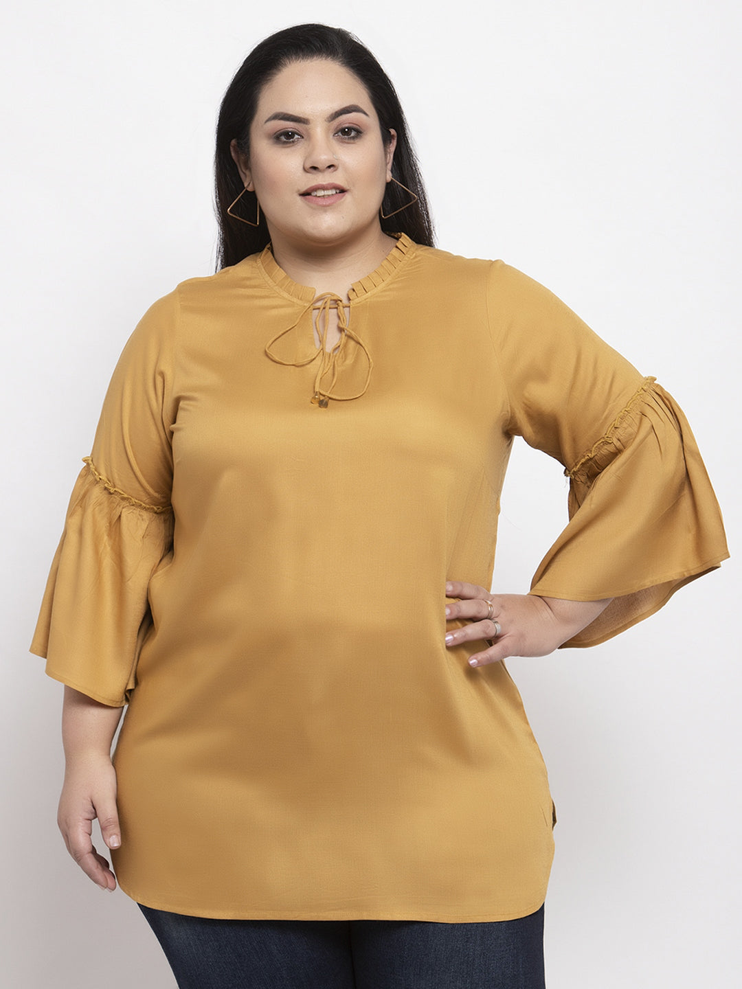 Mustard Yellow Solid Tunic