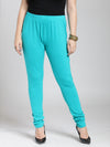Plus Size Turquoise Blue Churidar Leggings