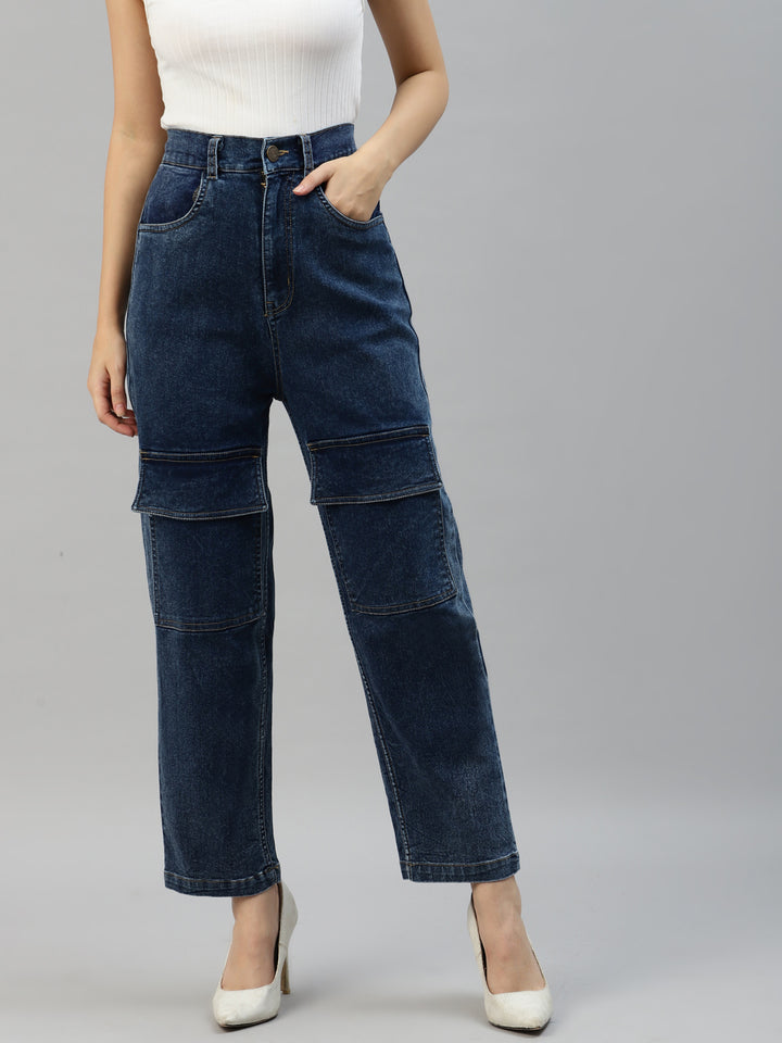 Women Blue High-Rise Light Fade Stretchable Jeans