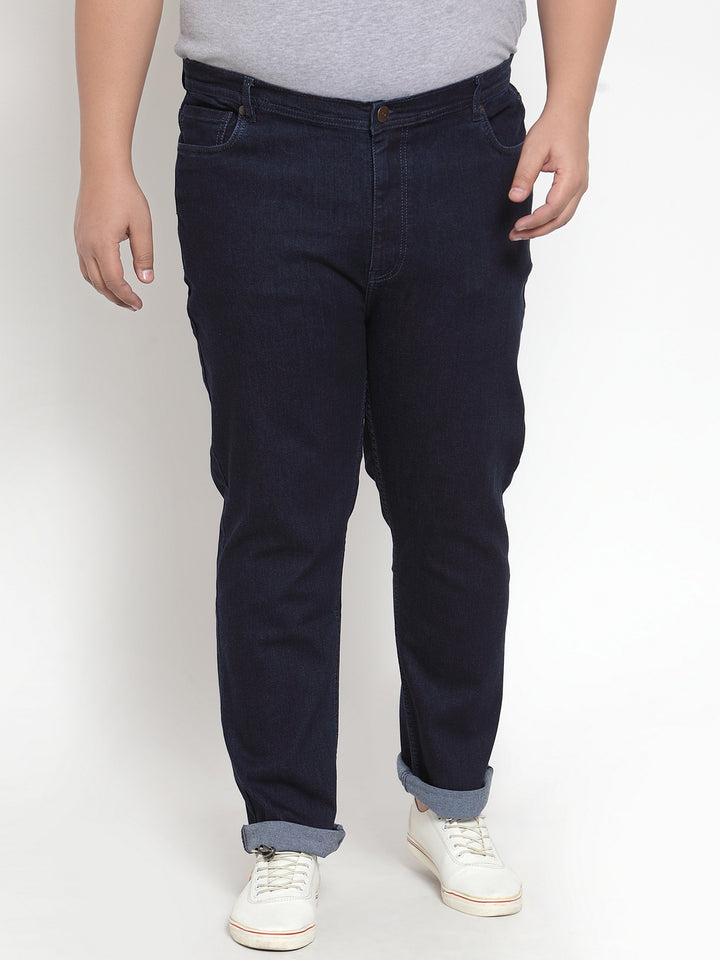 Men Blue Regular Fit Mid-Rise Clean Look Jeans