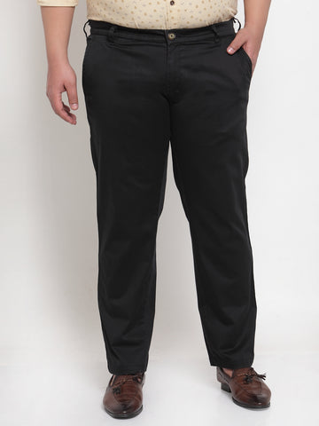 Plus Size Men Black Trousers