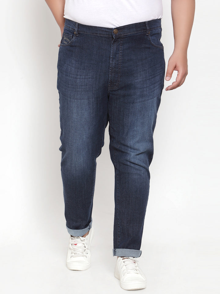 Men Blue Regular Fit Mid-Rise Clean Look Jeans