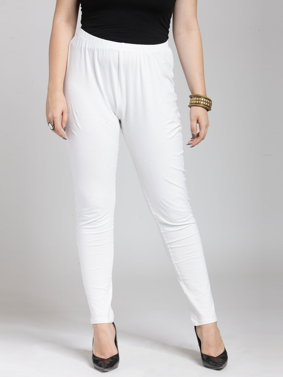 Buy Off-White Leggings for Women by Tag 7 Plus Online | Ajio.com