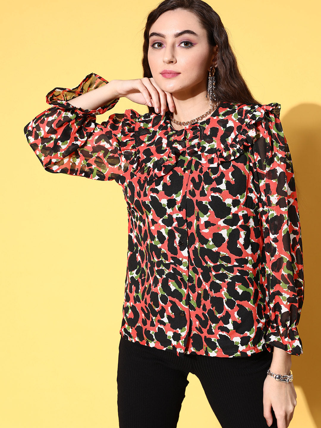 Women Floral Printed Casual Shirt